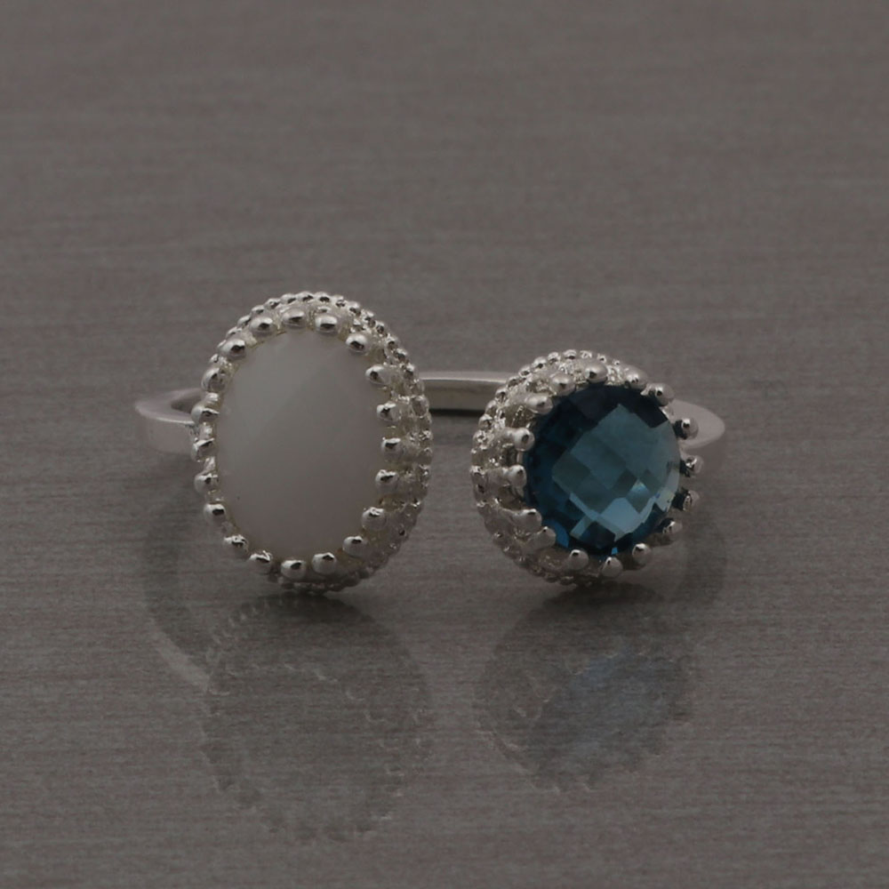 White & Blue