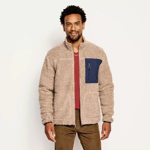 Men's Autumn Hooded Breathable <b>Sherpa</b> <b>Lined</b> Denim <b>Jacket</b> with Stand Collar and Front Logo Vintage Style - Product Image 5