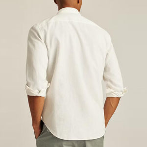 Chemise habillée pour homme en coton 100% anti-boulochage, durable, à manches courtes, style urbain printemps, haute qualité, vente en gros - Product Image 3