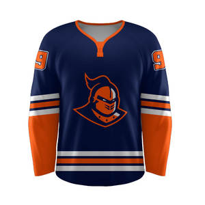 เสื้อเจอร์ซีย์ทีมฮ็อกกี้น้ำแข็งที่ผ่านการปรับแต่งได้ผ้าระบายอากาศได้ดีมีความทนทานดีไซน์แบบมืออาชีพจากโรงงาน - Product Image 5