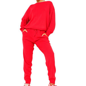 Conjunto deportivo informal de dos piezas para mujer, tejido suave y cómodo, ideal para el gimnasio, entrenamiento y moda urbana. - Product Image 5