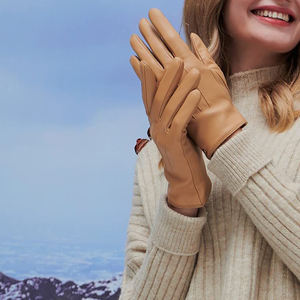 Buen fabricante de guantes de cuero de moda para las mujeres totalmente personalizado Venta caliente Top tendencia guantes antiarrugas en alta calidad - Product Image 5