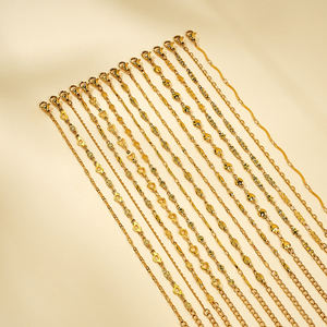 थोक फैशन गहने स्टेनलेस स्टील लेयर क्रॉस हार्ट चेन सोने की छोटी पतली चेन और महिलाओं के लिए लिंक कंगन - Product Image 3