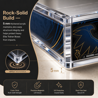 Boîtier de protection en acrylique transparent poli pour cartes de collection, vitrine de rangement pour TCG Elite Trainer Box, présentoir de vente au détail personnalisé