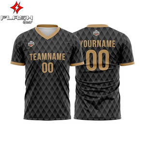 Maillot de football à séchage rapide personnalisé de haute qualité uniformes de football respirants légers conception à manches courtes pour les joueurs de club - Product Image 1