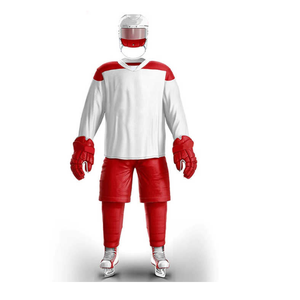 Uniforme de hockey sur glace de taille personnalisée confortable en stock 100% uniforme de hockey sur glace en polyester pour adultes - Product Image 4