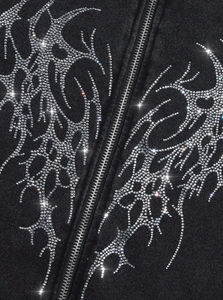 Sudadera Unisex de Alta Calidad, Personalizada, Moderna, con Pedrería Negra, Bordada e Impresa, Impermeable, 100% Algodón, para Invierno - Product Image 2