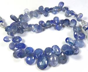 Tanzanite สีฟ้าธรรมชาติคุณภาพสูง6.5-13มม. 9 "ลูกแพร์ลูกปัดแบบเหลี่ยมเพชรพลอยอัญมณีหลวมสำหรับเครื่องประดับที่ได้รับแรงบันดาลใจจากชาวแอฟริกันแทนซาไนต์ - Product Image 5