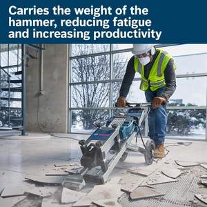 Martillo Demoledor Eléctrico de 35 Libras y 1-1/8 Pulgadas con Carro para Remoción de Pisos, Taladros Industriales de Demolición para Bricolaje con Batería - Product Image 4