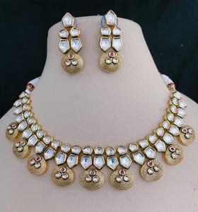Qualité supérieure monocouche AC Kundan ensemble collier femmes traditionnelles bijoux pour fête de mariage porter Design élégant - Product Image 2