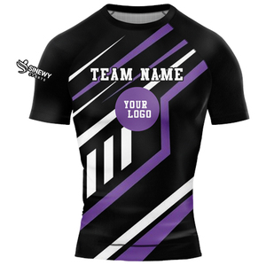 Camisas de compresión de alta calidad Ropa deportiva personalizada Rash Guard Sublimado Impreso - Product Image 6