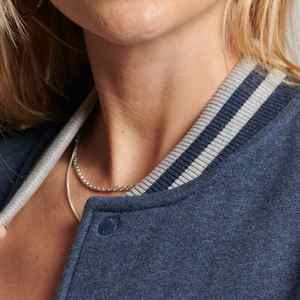 Women Varsity <b>Jacket</b> - High-Quality Material, Ribbed Hemline, and Snap Button Closure - Product Image 6