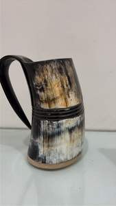 Quality Handicrafts Polished <b>Viking</b> <b>Horn</b> Beer Mug Made of Natural Organic Material Waterproof Home Decor Wholesale - Product Image 2