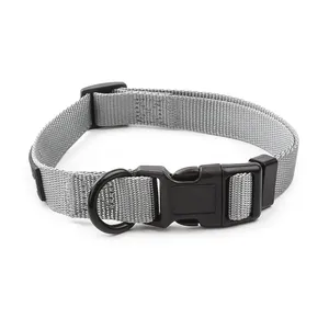 ปลอกคอสุนัขผ้าไนลอนแบบพื้นฐานปลอกคอสุนัขแบบปรับได้สำหรับสัตว์เลี้ยงแฟนซีลายป้าย ID ทำจากโพลีเอสเตอร์ - Product Image 4