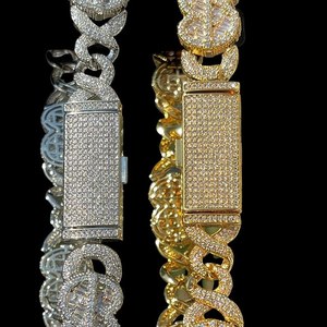 สร้อยคอเพชรอินฟินิตี้ออกแบบได้ตามต้องการสุดหรูสำหรับทุกเพศ Moissanite เพชรที่ไม่ซ้ำกันเครื่องประดับร่างกายชุบทองสำหรับปาร์ตี้ - Product Image 3