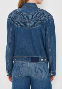 Veste en jean classique boutonnée à manches longues personnalisée en usine pour camionneur veste en jean Western Cow Girl Jeans pour femmes - Product Image 3