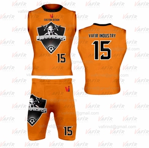 Conjuntos de uniformes de fútbol americano con bandera 7v7 de alta calidad OEM, ropa deportiva y de equipo personalizada, diseño transpirable - Product Image 2