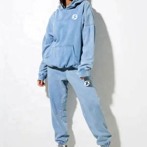 Conjuntos Deportivos de Dos Piezas para Mujer, Diseño Personalizado con Logotipo, Ropa Deportiva de Invierno, 100% Algodón, Manga Larga, Conjuntos Elegantes - Product Image 1