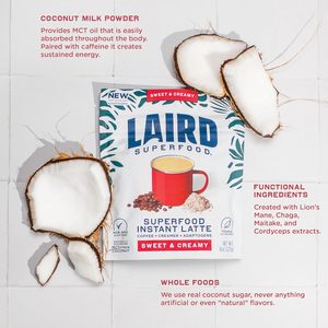 Laird Superfood Café Instantáneo Latte 100% Arábica, Dulce y Cremoso, Sin Lácteos, Crema de Superalimentos, Vegano, 8 oz - Product Image 2