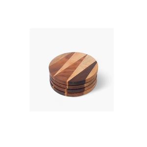 ที่รองแก้วไม้รูปทรงกลม + ถาดรองแก้วเรซินสำหรับพื้นผิวโต๊ะทำในอินเดีย - Product Image 2