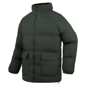 Chaqueta acolchada de esquí de lana de invierno para hombre, estilo callejero, cuello negro con capucha, cremallera lavada para resistencia al agua, servicio OEM cálido - Product Image 6