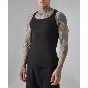 เสื้อกล้ามออกกำลังกายสำหรับผู้ชายเสื้อออกกำลังกายผ้าฝ้ายโลโก้แบบกำหนดเอง - Product Image 1