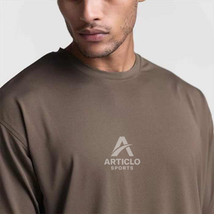 Última moda camiseta de peso pesado de gran tamaño ropa de calle personalizada tendencia nueva llegada hombro caído camiseta de gran tamaño Vintage - Product Image 3