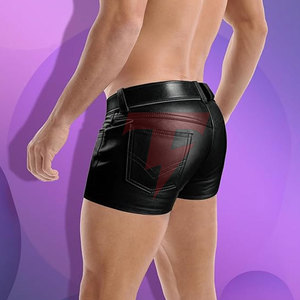 Pantalones Cortos de Cuero Sólido para Hombre, Cómodos y Casuales, Cintura Alta, Diseño Transpirable y Ecológico, Costuras Finas, Calidad Duradera - Product Image 4