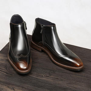 Chaussures Oxford en cuir de vachette pleine fleur avec talon amorti et design antidérapant, chaussures habillées pour hommes, chaussures en cuir - Product Image 3