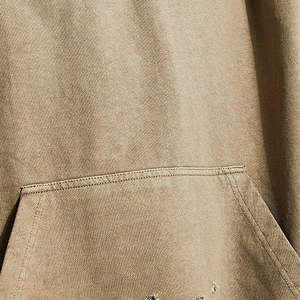 Venta al por mayor de alta calidad ropa de calle personalizada Sudadera con capucha fabricante parche desgastado bordado serigrafía sudaderas con capucha hombres - Product Image 5