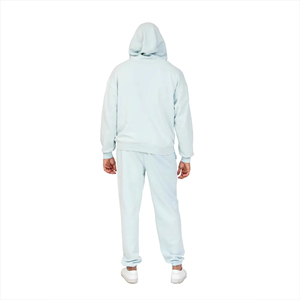 Ensemble de pantalons de survêtement d'hiver solides vintage pour hommes Sweat à capuche lourd délavé à l'acide avec survêtements respirants imprimés avec logo personnalisé - Product Image 5