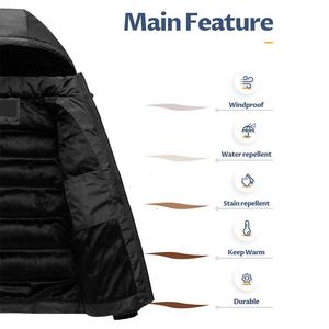 Chaqueta acolchada de invierno para hombre 2024, abullonada gruesa y cálida de gran tamaño con cuello levantado - Product Image 5