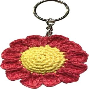 LLavero de flores de margaritas de ganchillo hecho a mano, decoración de regalo, monedero bohemio para bolso, bolso, funda para auriculares de consignadores indios - Product Image 2