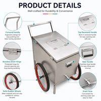 Boîte de refroidisseur de chariot à glace isolée de capacité différente/boîte de refroidisseur de crème glacée