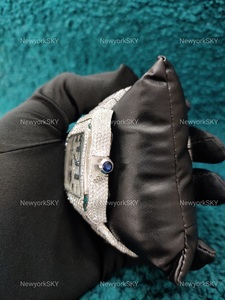 Dernière conception de bijoux fins pour hommes montre en diamant pour tenue décontractée VVS Moissanite Iced Out montre en acier inoxydable pour hommes - Product Image 4