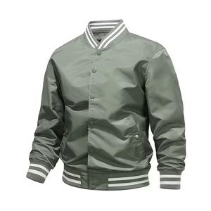 Veste de baseball en satin personnalisée, vente chaude, style classique décontracté, confortable, grande taille, logo personnalisé, streetwear, vestes universitaires pour hommes - Product Image 2
