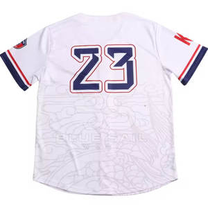 Jersey de béisbol al por mayor con la impresión de la sublimación del logotipo del equipo y el jersey de béisbol cómodo bordado - Product Image 6