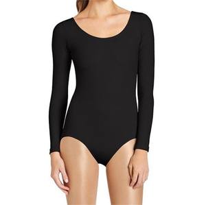 Vente en gros OEM de justaucorps de gymnastique personnalisés pour filles, à manches longues, avec logo, pour l'entraînement, vêtements de danse, taille élastique de haute qualité en spandex - Product Image 5