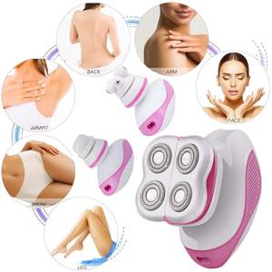 Afeitadora Eléctrica para Mujer, Impermeable IPX7, Recortadora de Bikini, Masajeador de Cuero Cabelludo Sin Dolor, Cepillo de Limpieza Facial para Depilación - Product Image 1