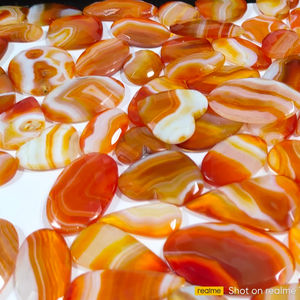 Agate rouge naturelle du Botswana lisse mélange forme Cabochon de pierres précieuses en vrac pour la fabrication de bijoux prix de gros - Product Image 3