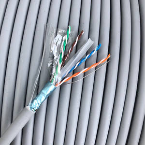 Câble de raccordement réseau gris Cat6 Cat6A 23awg Ftp/sftp Ethernet Lan intérieur et extérieur 1000 Mbps haut débit - Product Image 1