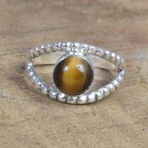 Handmade Ring Simple <b>Tiger</b> <b>Eye</b> Gemstone Solid 925 Sterling Silver Natural Gemstone <b>Jewelry</b> 925 Stamped Sterling Silver Ring - Product Image 5