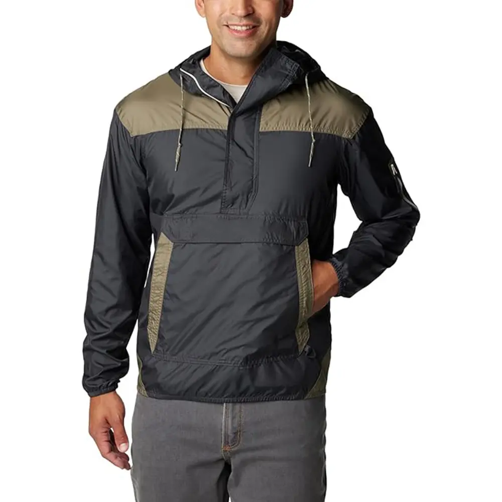 OEM grosir jaket bertudung & jaket Windbreaker kustom Logo dicetak pakaian olahraga untuk kebugaran Gym latihan desainer Tracksuit