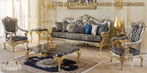 Magnificence Double Ensemble de Canapé Sculpté pour Salon Indien Fait à la Main Luxueux Ensemble de Canapé Meilleur Haut de Gamme Sculpté Blanc Or Pol - Product Image 3