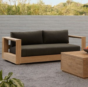 أثاث حدائق من خشب الساج العميق <span class=keywords><strong>2</strong></span> مقعد طبيعي ناعم غطى بالرمال أو خشب الساج مصنوع في إندونيسيا - Product Image 4