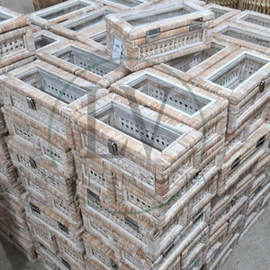 Handcrafted Natural Rattan <b>Decorative</b> <b>Storage</b> Box Organizer with Lid Wooden Frame Set 2 Nesting <b>Boxes</b> from Vietnam - Product Image 4
