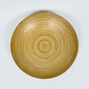 Assiettes en bambou filé enroulé faites à la main et durables, assiette de service bon marché pour la décoration de la table à manger - Product Image 4