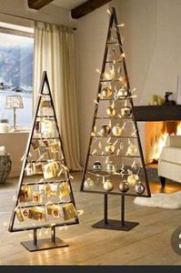 Hot Selling Quality Collection Metal Christmas <b>Tree</b> Cutouts Lightweight Eco-Friendly Outdoor Decoration Tabletop Base Wholesale - Product Image 4