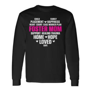 T-shirt à manches longues pour maman d'accueil, pour le soutien des soins en famille, la guérison, l'espoir, la sécurité, la famille, le placement des enfants, le bonheur - Product Image 1