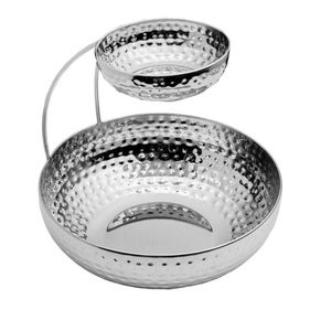 Plateau de service ovale en métal au design moderne pour chips et trempettes, parfait pour les collations, les fruits secs et les sauces – En promotion - Product Image 5